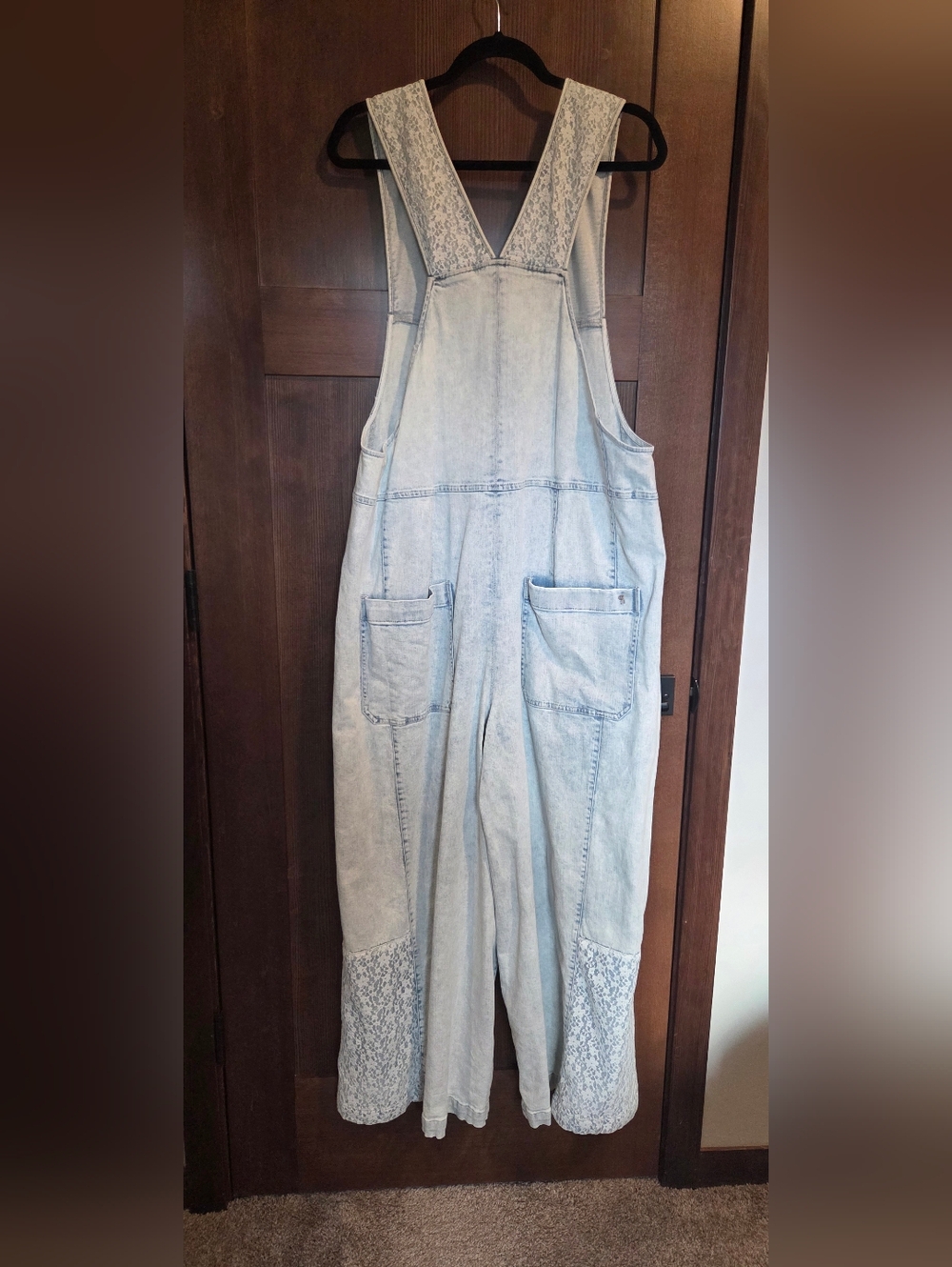 Pilcro Light Wash Front-Zip Wide-Leg Jeans Jumpsuit - Picture 5 of 7